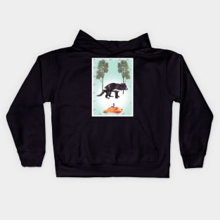 Tasmanian Devil in green Kids Hoodie